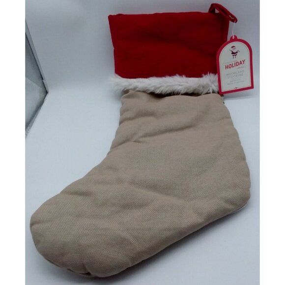 Pottery Barn Kids Lazaro Bear on Train Christmas Stocking Holiday Xmas Quilted - Picture 6 of 10